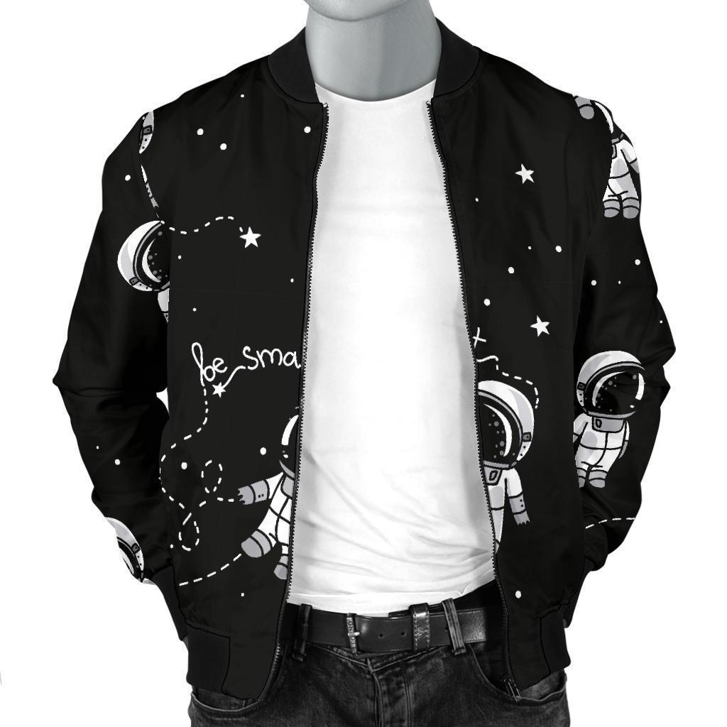 Astronaut Pattern Print Men's Bomber Jacket-grizzshop