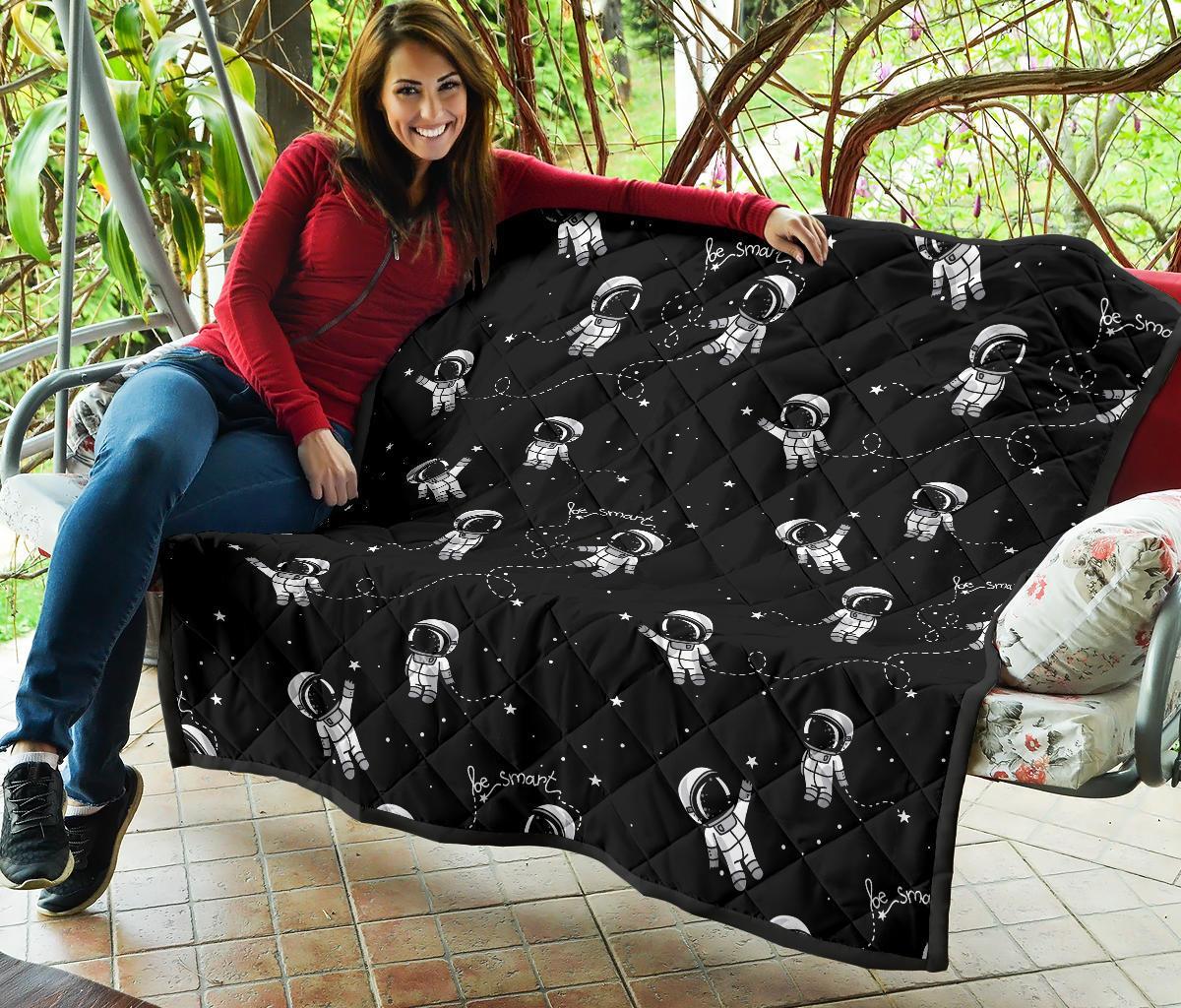 Astronaut Pattern Print Quilt-grizzshop