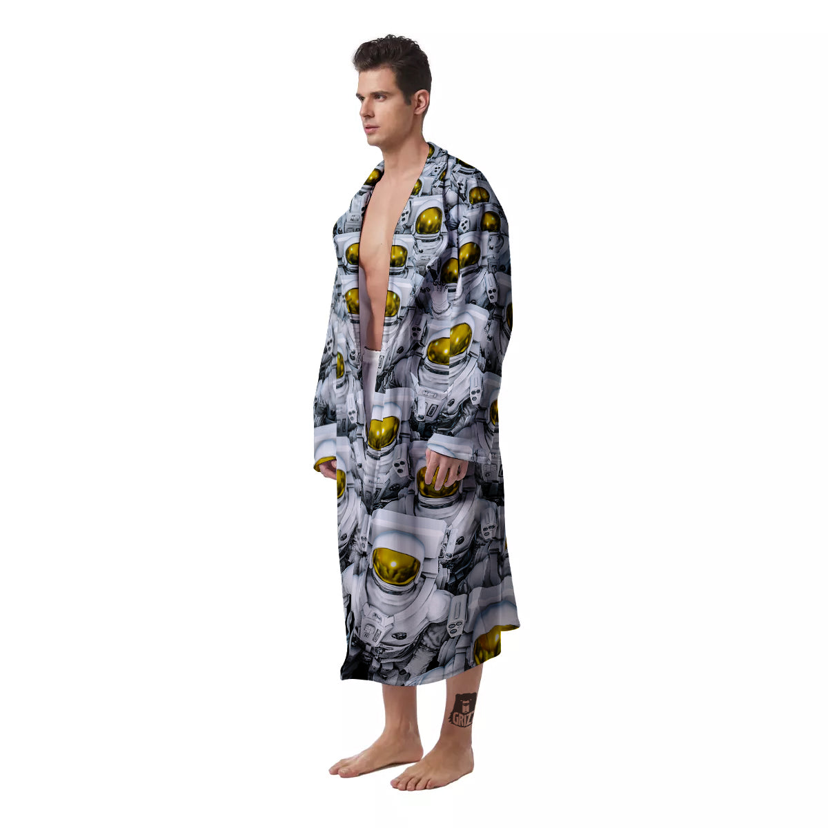 Astronauts Group Print Men's Robe-grizzshop