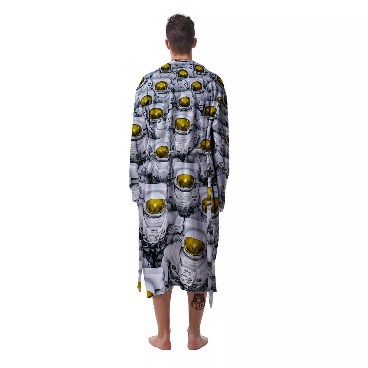 Astronauts Group Print Men's Robe-grizzshop