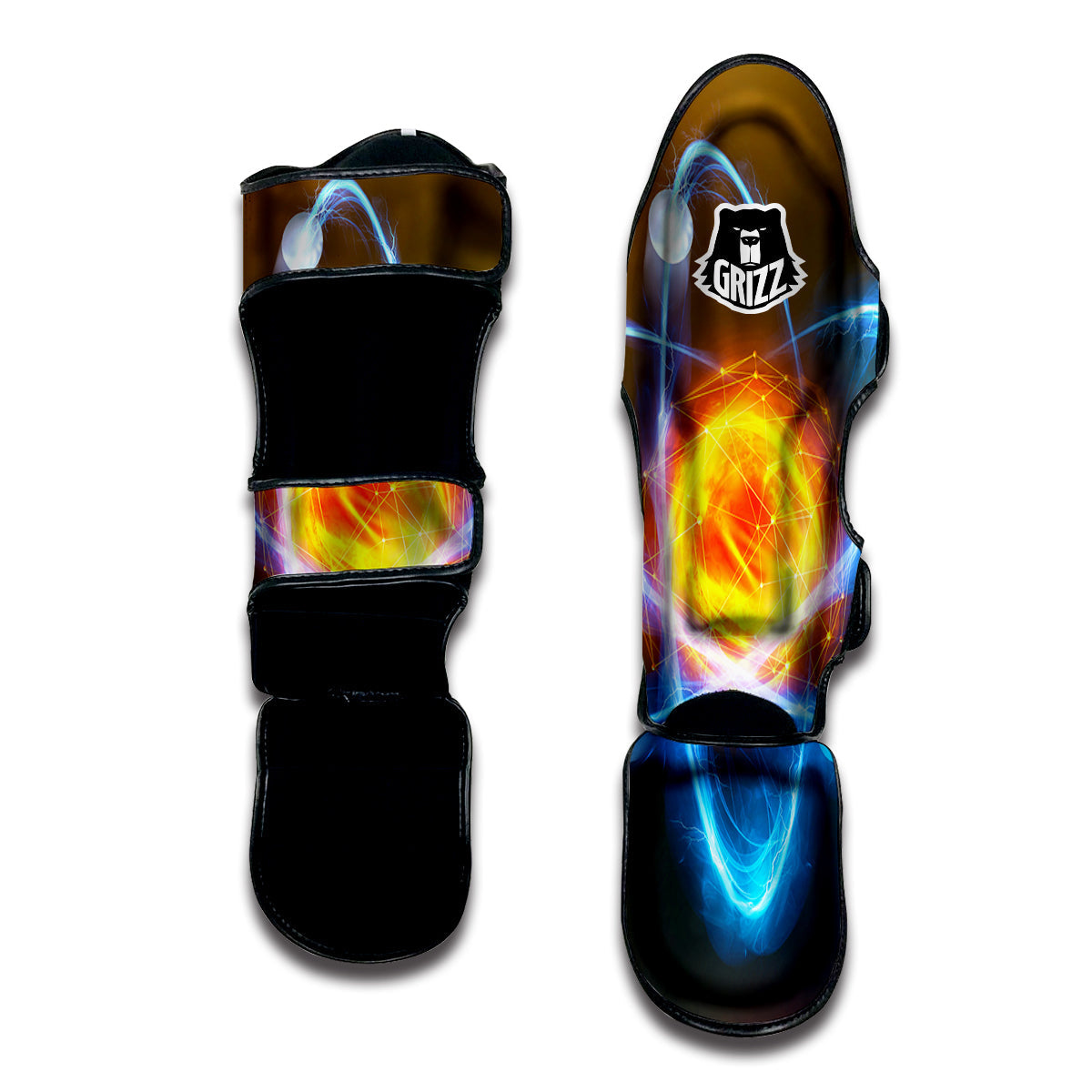 Atomic Structure Print Muay Thai Shin Guards-grizzshop