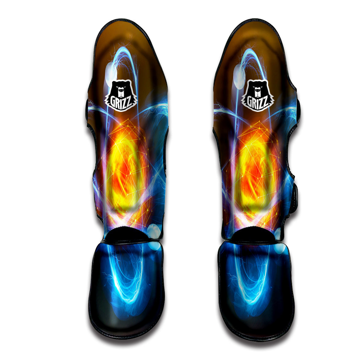 Atomic Structure Print Muay Thai Shin Guards-grizzshop
