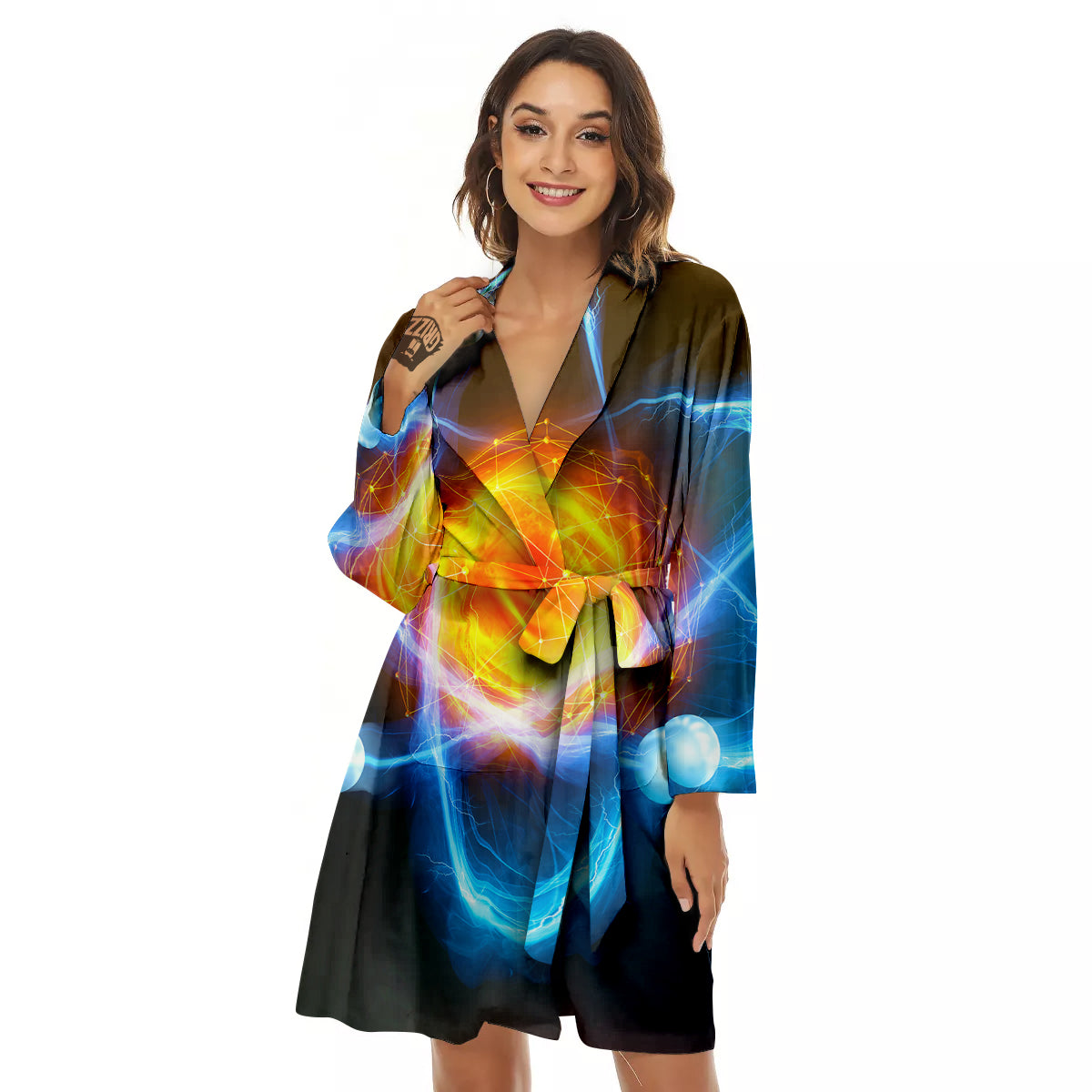 Atomic Structure Print Women's Robe-grizzshop