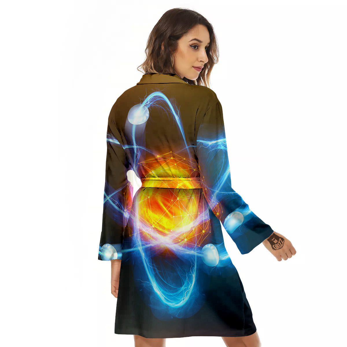 Atomic Structure Print Women's Robe-grizzshop