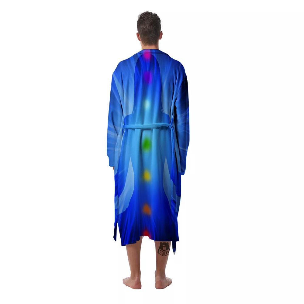 Aura Seven Chakras Print Men's Robe-grizzshop