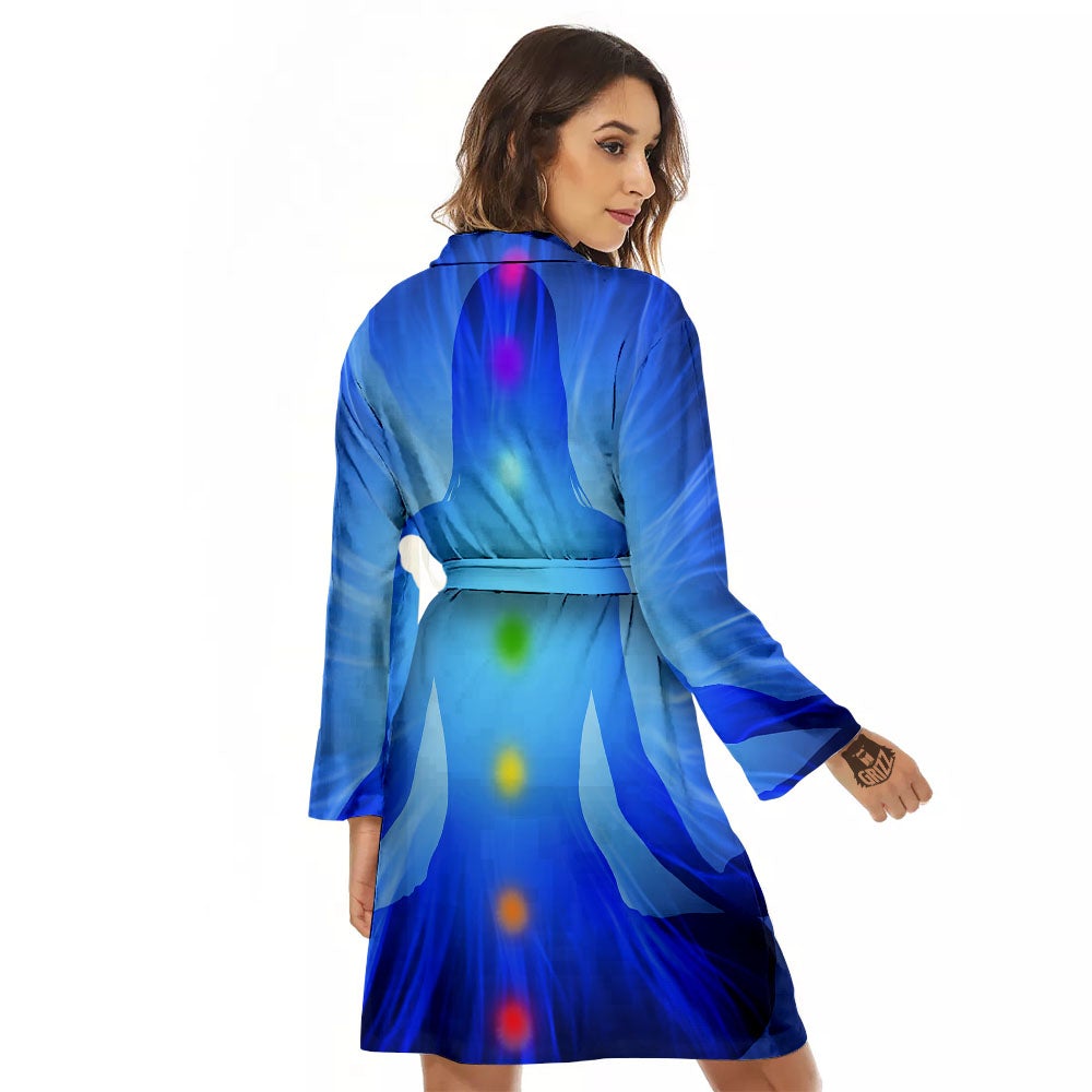 Aura Seven Chakras Print Women's Robe-grizzshop