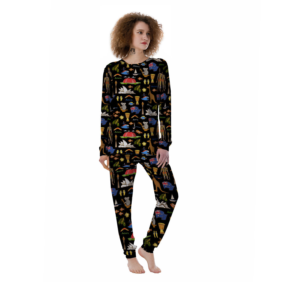 Australia Theme Print Pattern Women's Pajamas-grizzshop
