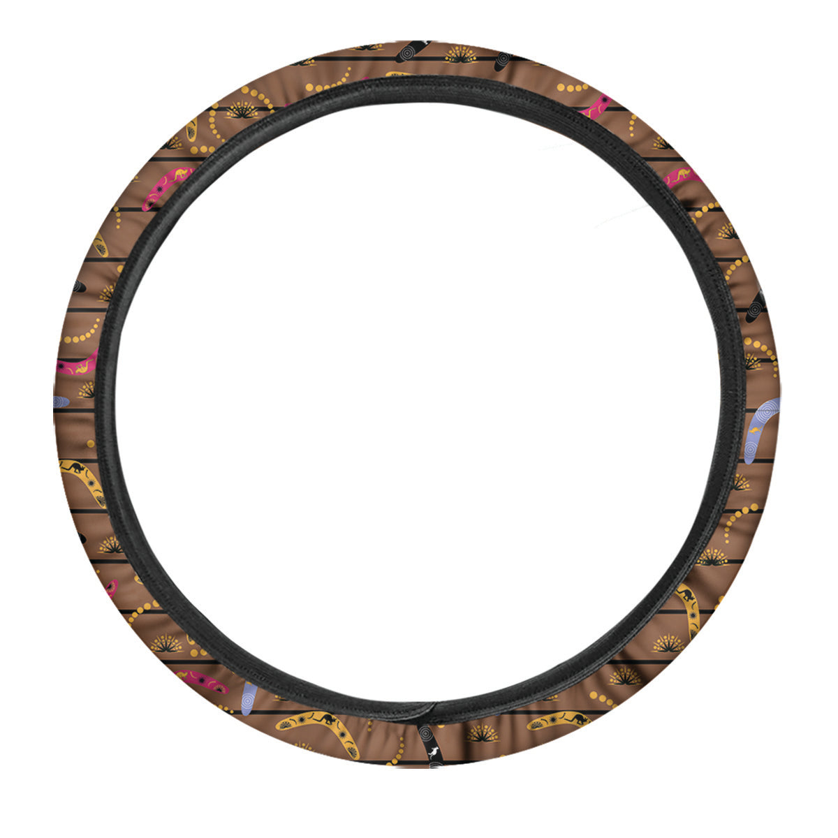Australian Boomerangs Print Pattern Car Steering Wheel Cover-grizzshop