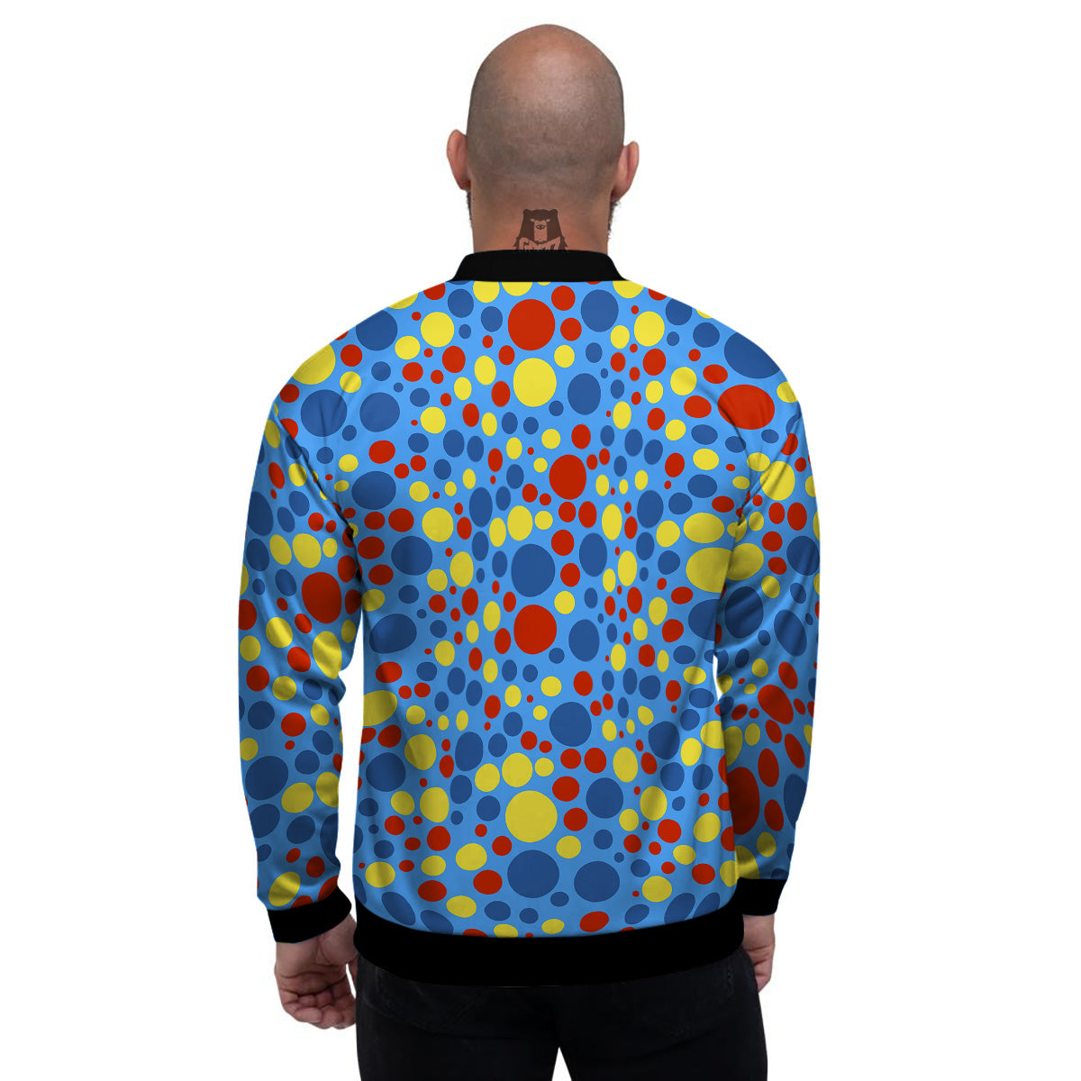 Autism Awareness Dots Color Print Pattern Men's Bomber Jacket-grizzshop