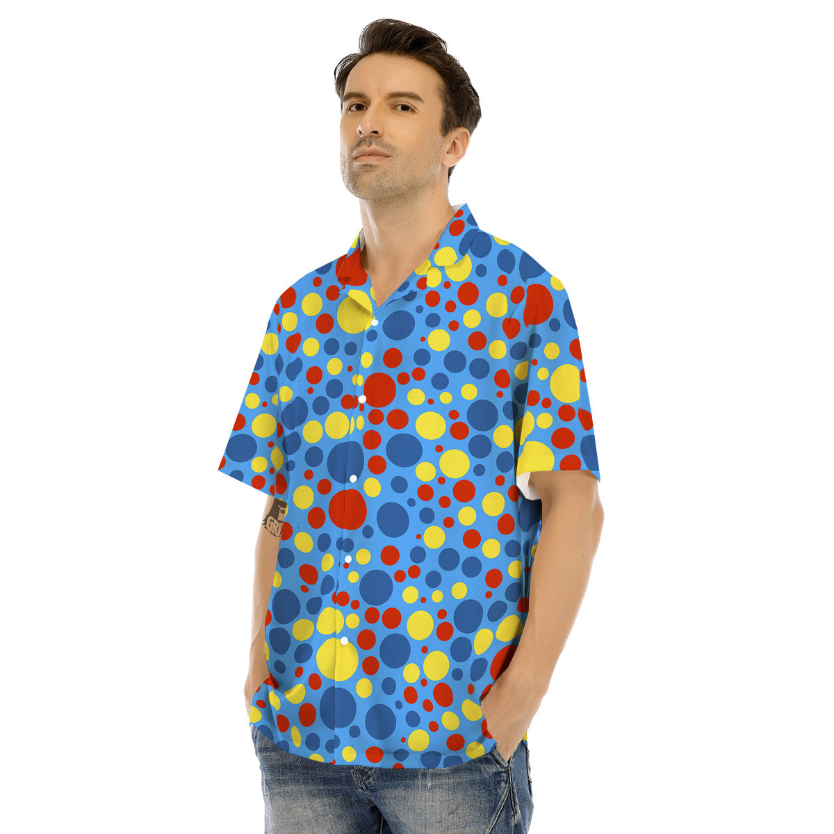 Autism Awareness Dots Color Print Pattern Men's Hawaiian Shirt-grizzshop