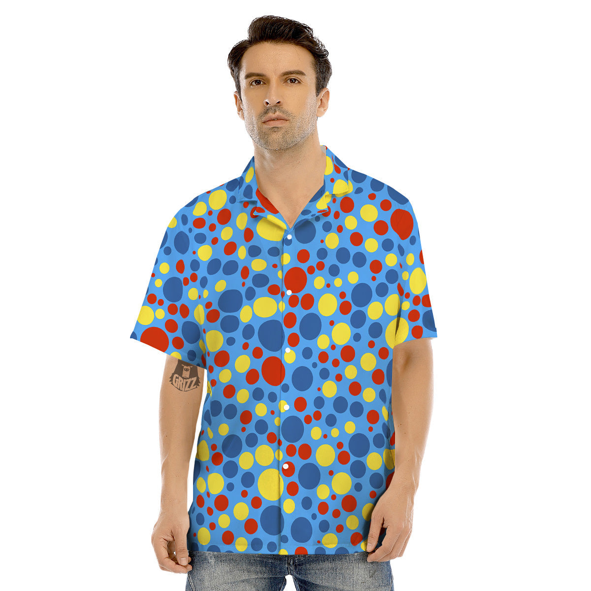 Autism Awareness Dots Color Print Pattern Men's Hawaiian Shirt-grizzshop