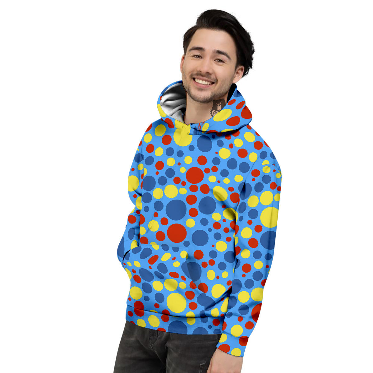 Autism Awareness Dots Color Print Pattern Men's Hoodie-grizzshop