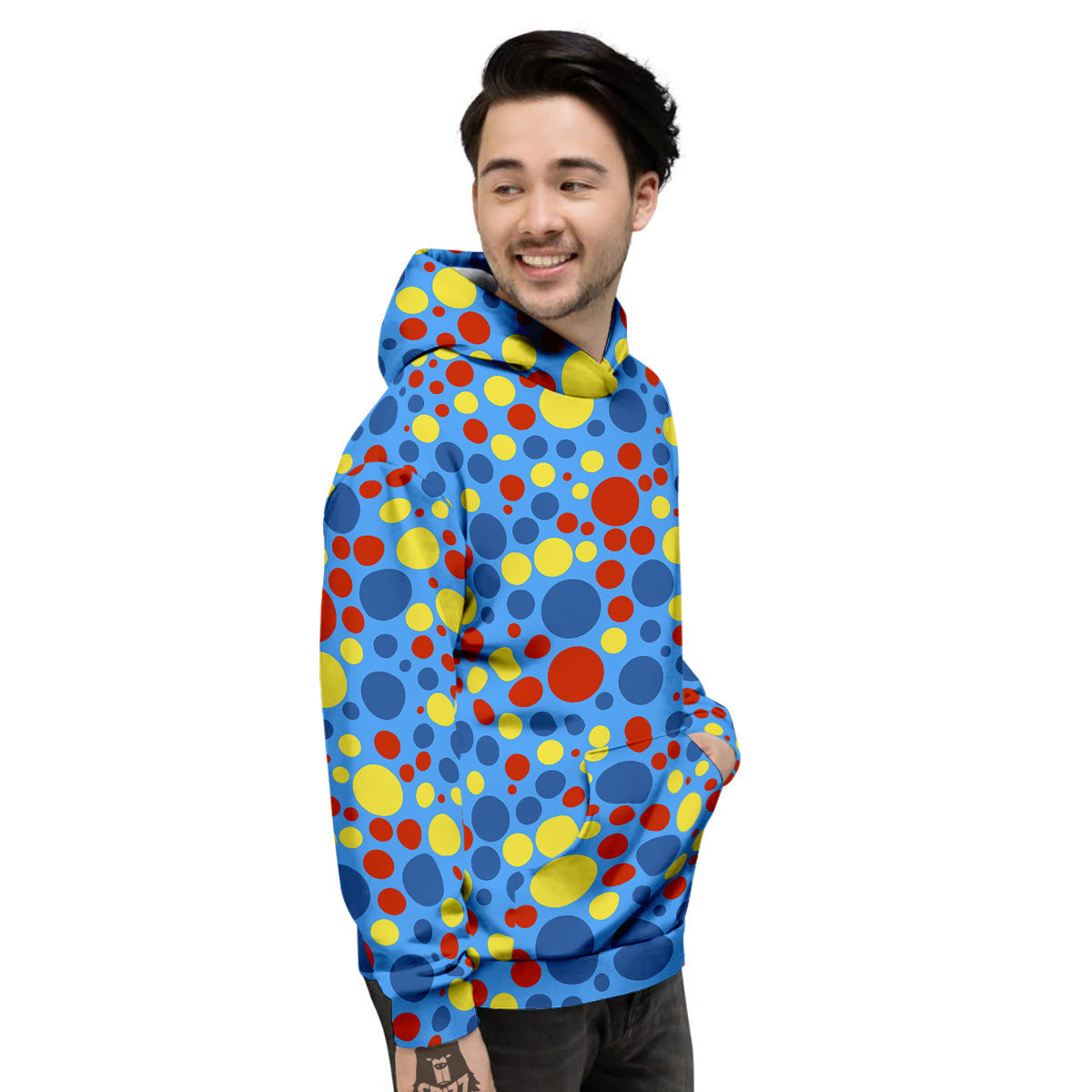 Autism Awareness Dots Color Print Pattern Men's Hoodie-grizzshop