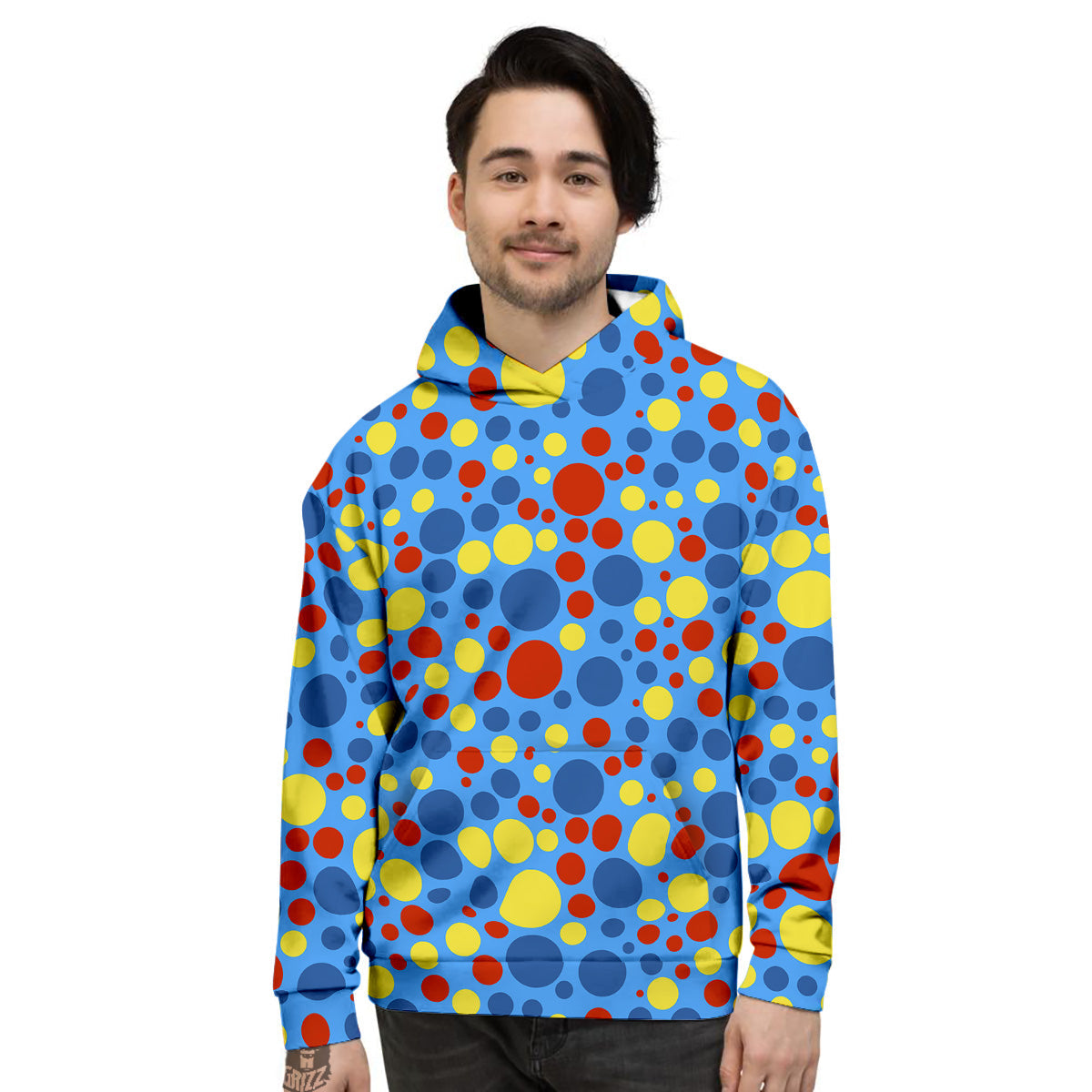 Autism Awareness Dots Color Print Pattern Men's Hoodie-grizzshop