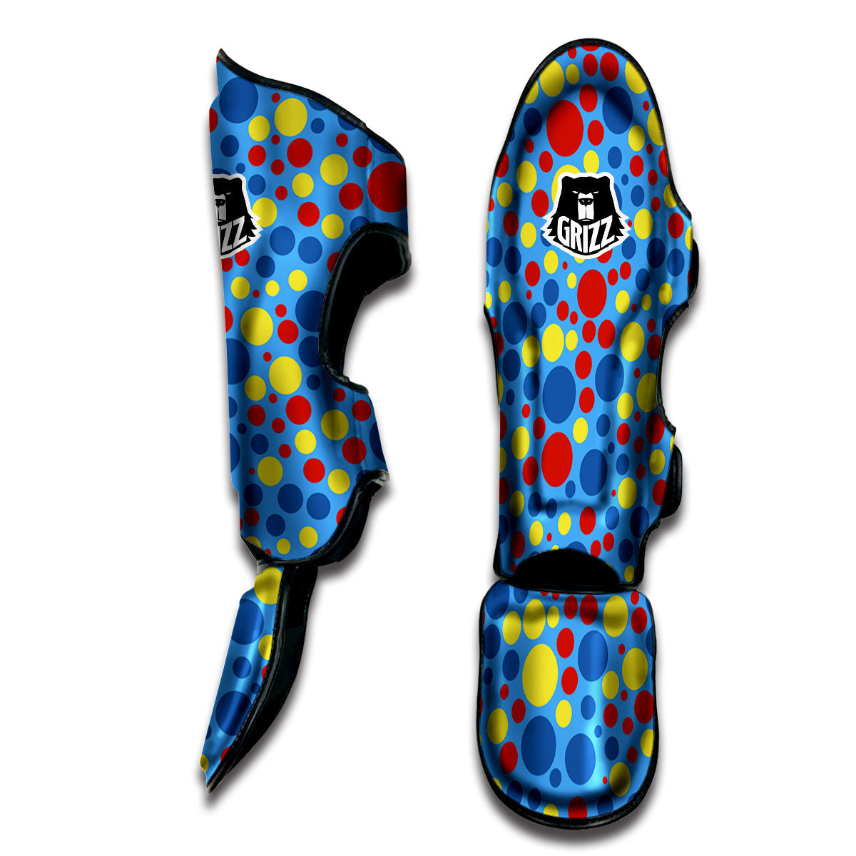 Autism Awareness Dots Color Print Pattern Muay Thai Shin Guards-grizzshop