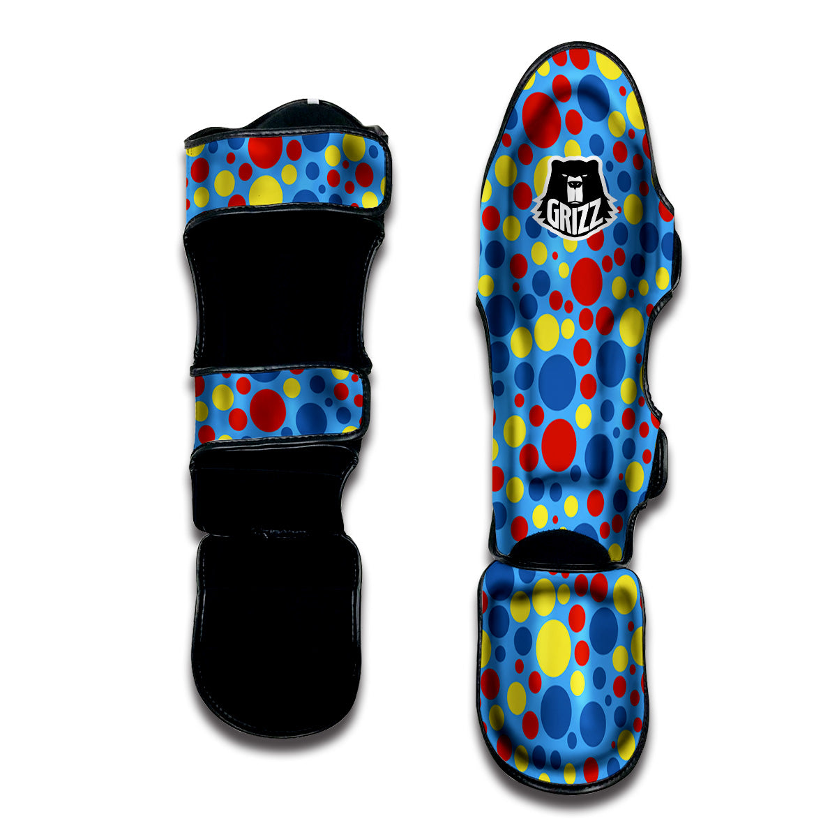 Autism Awareness Dots Color Print Pattern Muay Thai Shin Guards-grizzshop