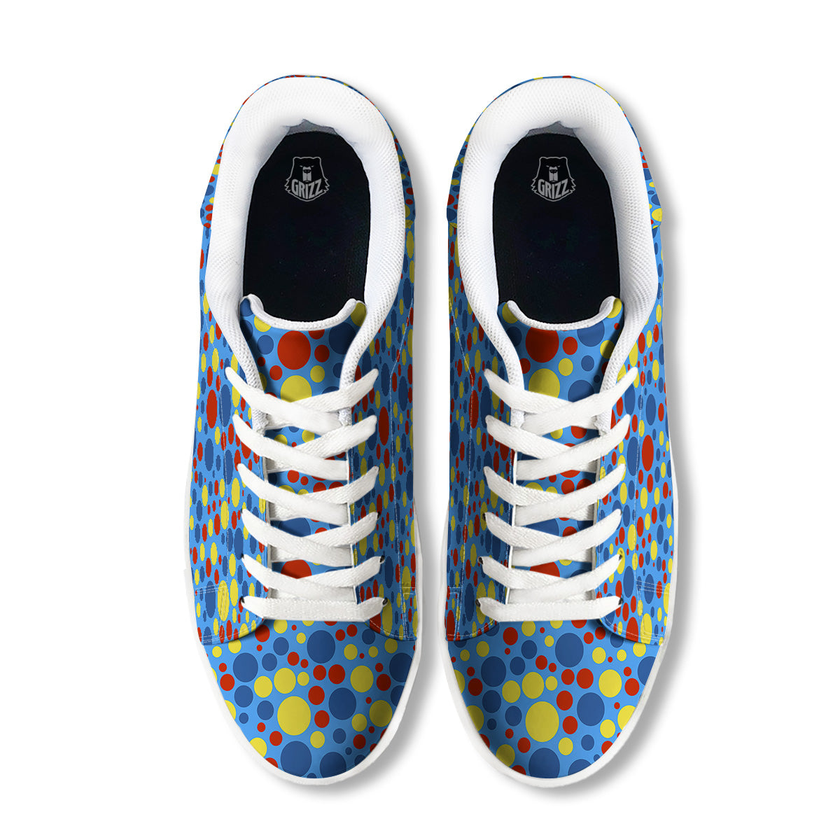 Autism Awareness Dots Color Print Pattern White Low Top Sneakers-grizzshop