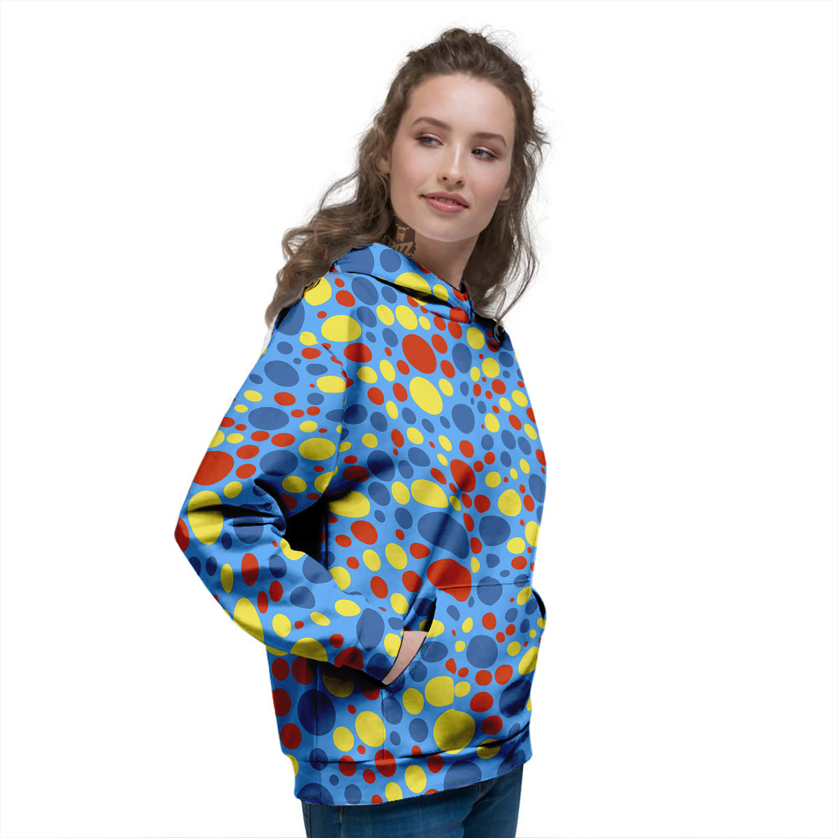 Autism Awareness Dots Color Print Pattern Women's Hoodie-grizzshop