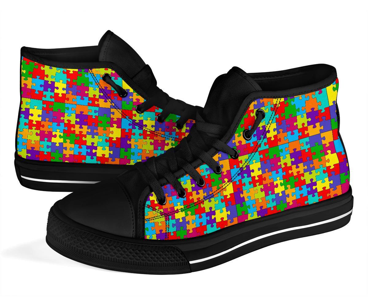 Autism Awareness Merchandise Men Women's High Top Shoes-grizzshop