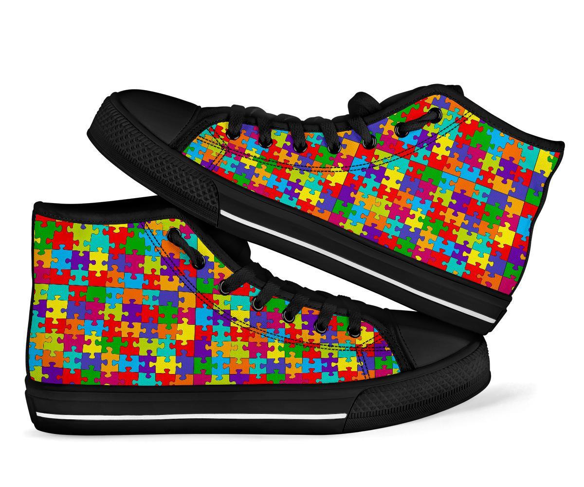 Autism Awareness Merchandise Men Women's High Top Shoes-grizzshop