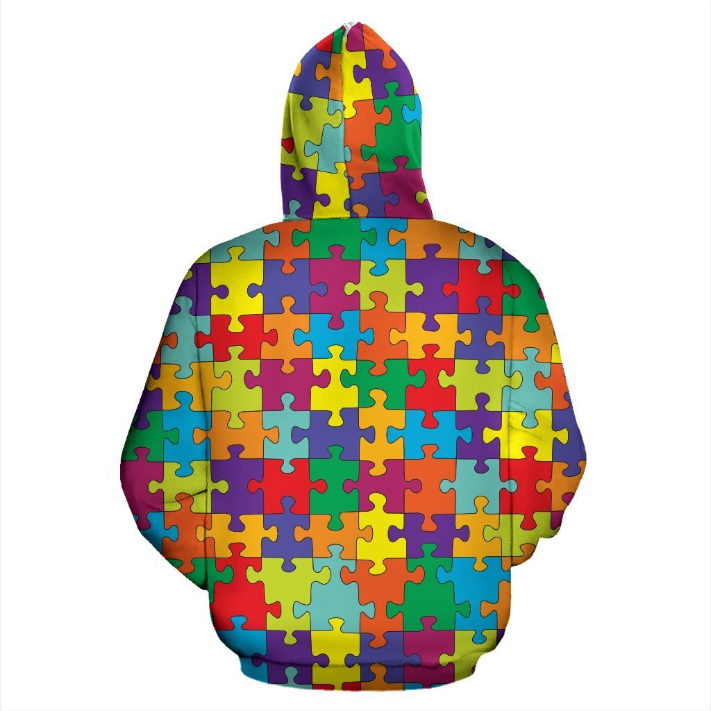 Autism Awareness Merchandise Pattern Print Women Men Pullover Hoodie-grizzshop