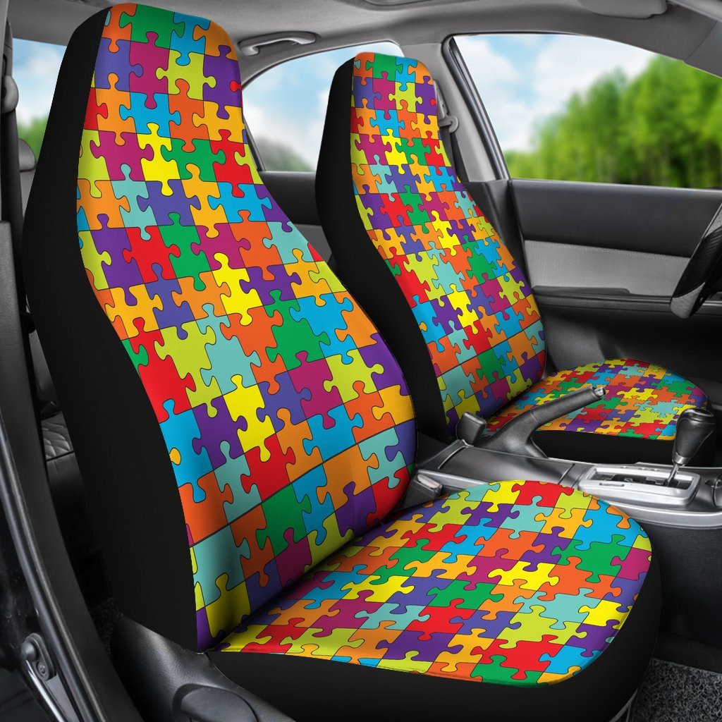 Autism Awareness Merchandise Universal Fit Car Seat Cover-grizzshop