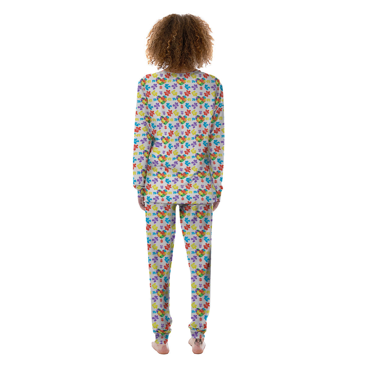 Autism Awareness Print Pattern Women's Pajamas-grizzshop