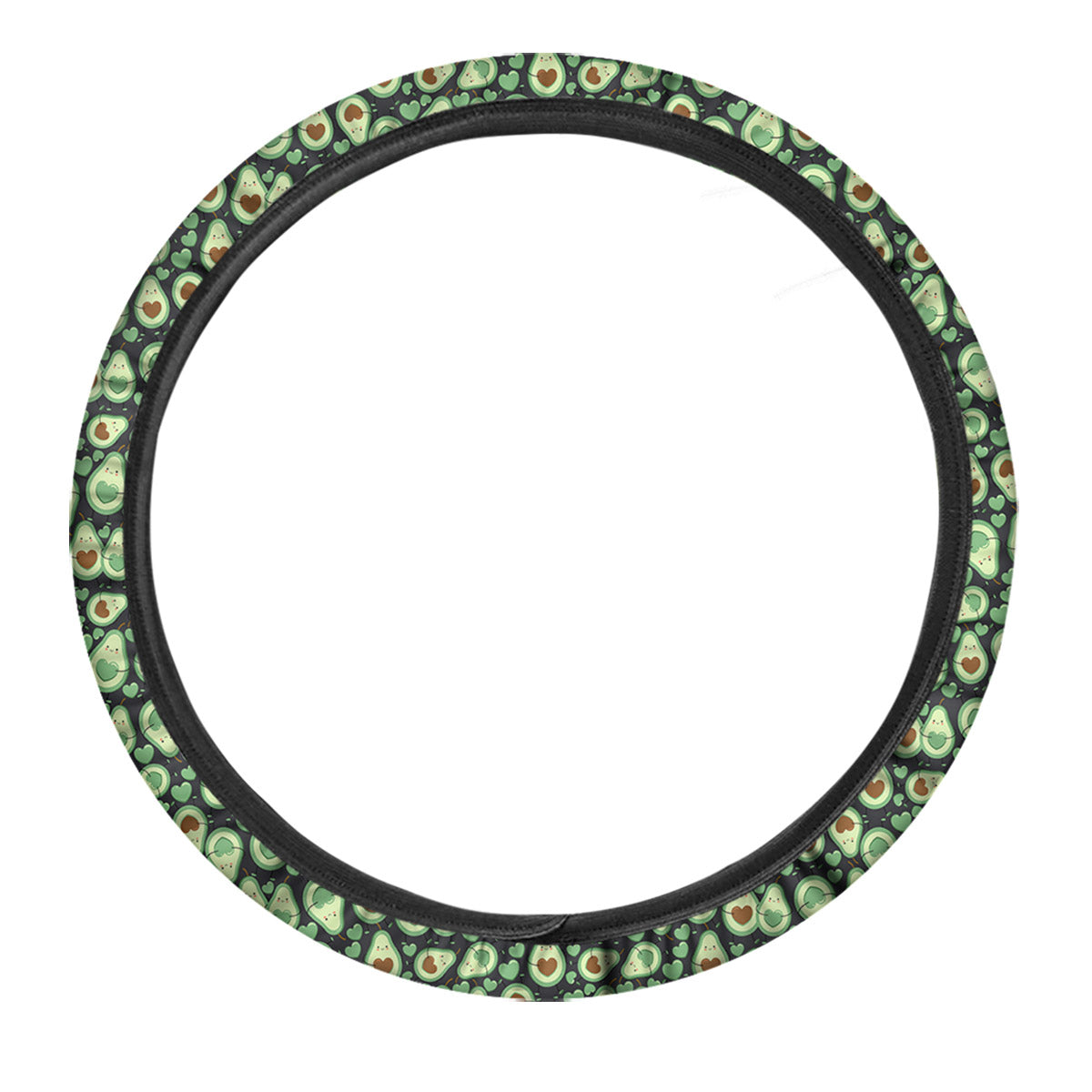 Avocado Cute Print Pattern Car Steering Wheel Cover-grizzshop