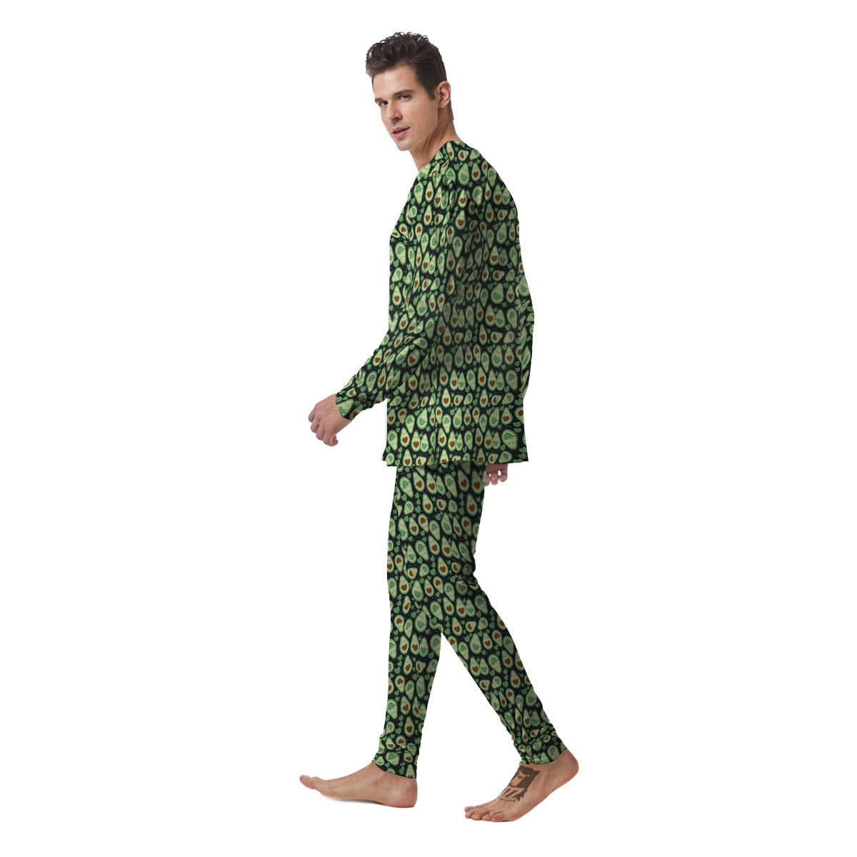 Avocado Cute Print Pattern Men's Pajamas-grizzshop