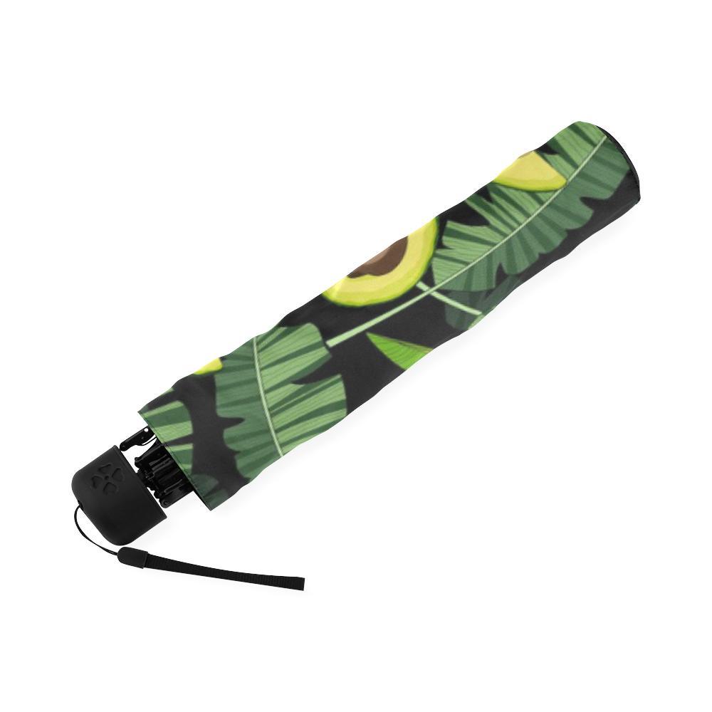 Avocado Floral Palm Leaves Pattern Print Foldable Umbrella-grizzshop