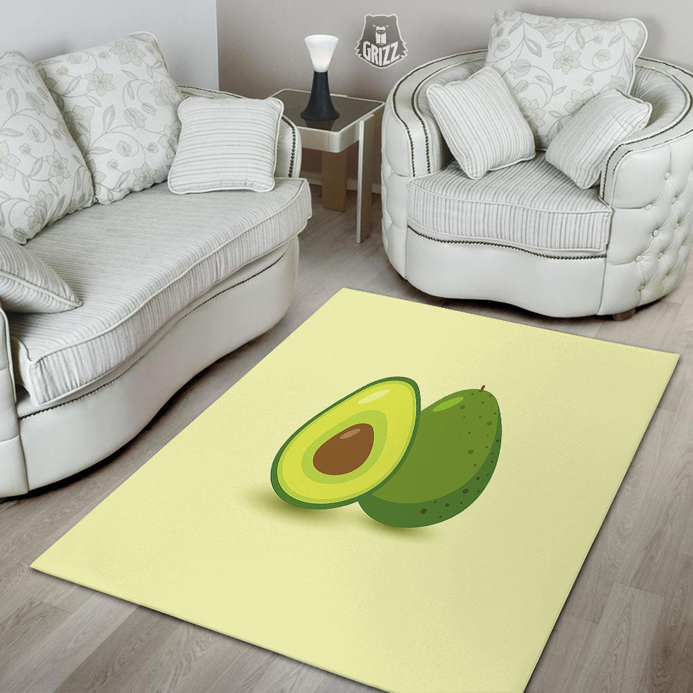 Avocado Green Print Floor Mat-grizzshop