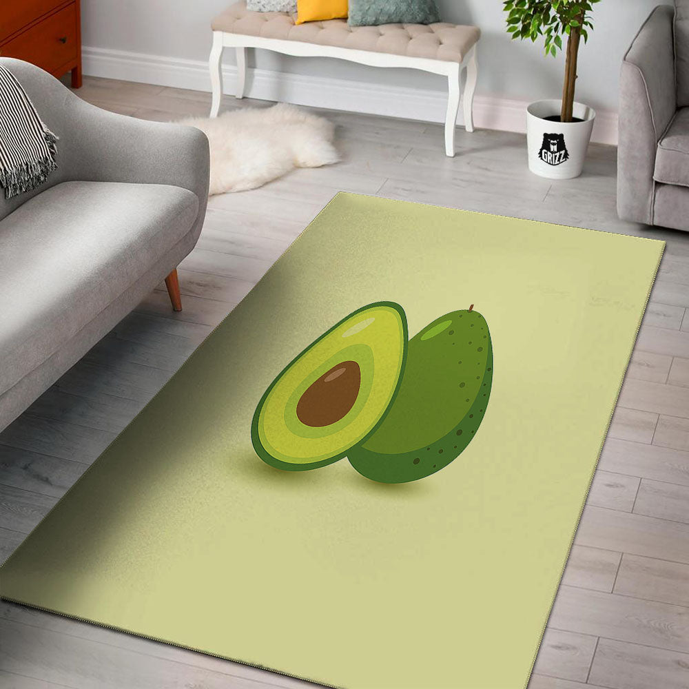 Avocado Green Print Floor Mat-grizzshop