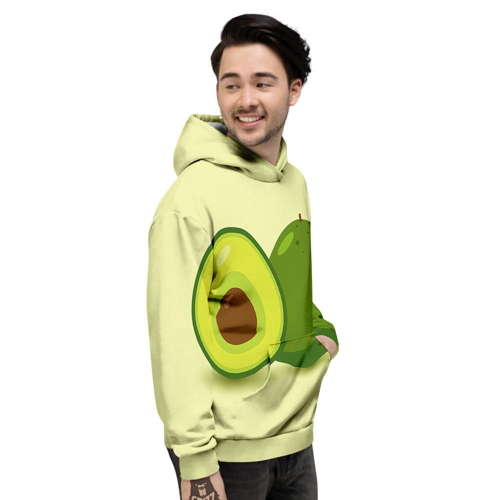 Avocado Green Print Men's Hoodie-grizzshop