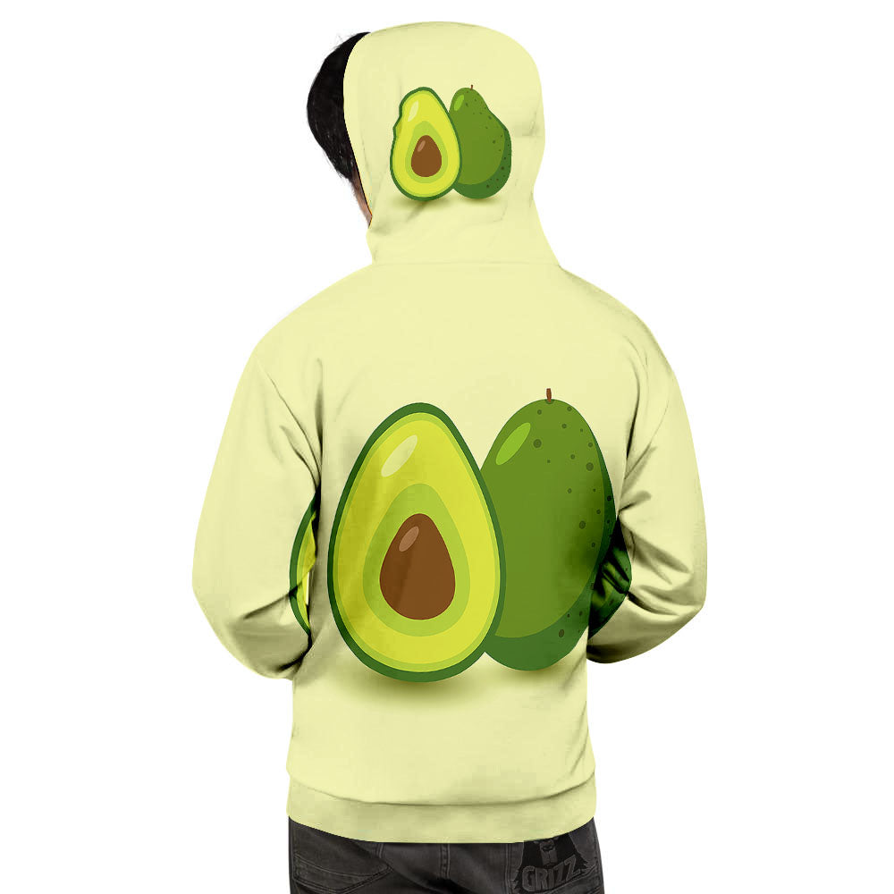 Avocado Green Print Men's Hoodie-grizzshop