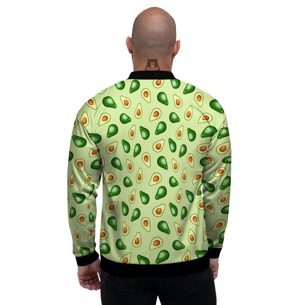 Avocado Half Cut Print Men's Bomber Jacket-grizzshop
