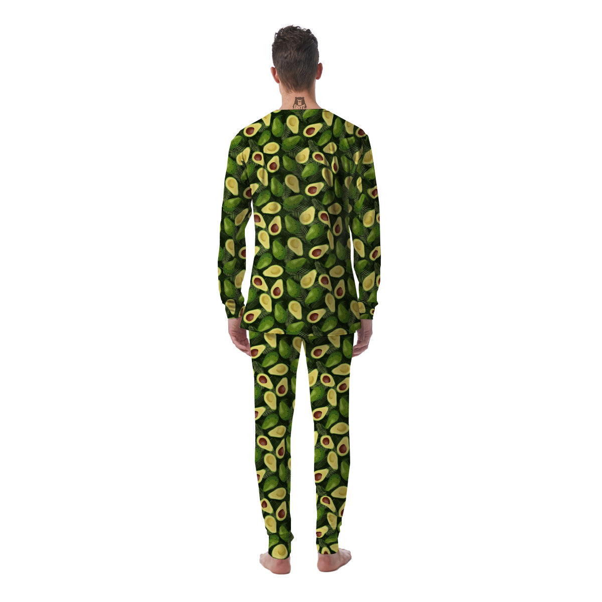 Avocado Half Cut Print Pattern Men's Pajamas-grizzshop