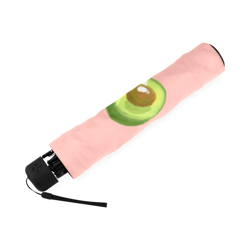 Avocado Pink Pattern Print Foldable Umbrella-grizzshop