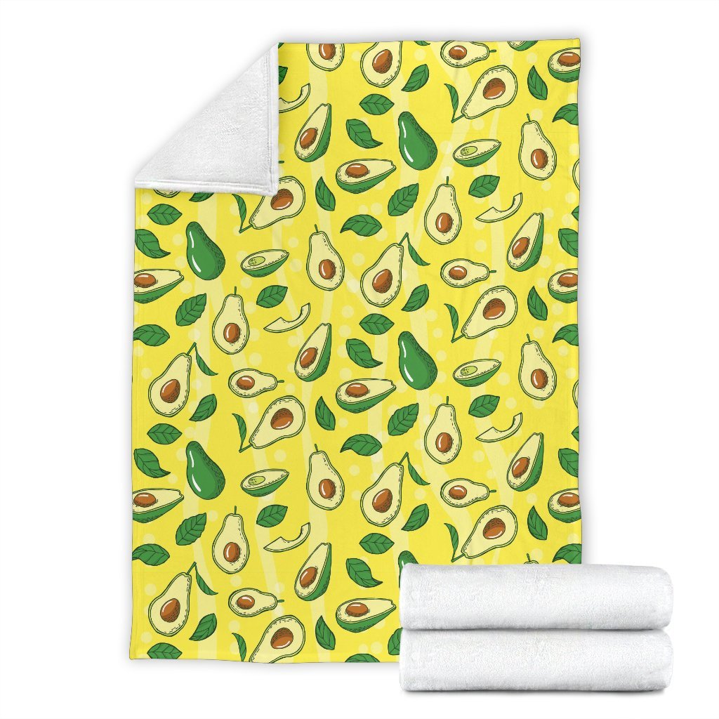Avocado Yellow Pattern Print Blanket-grizzshop
