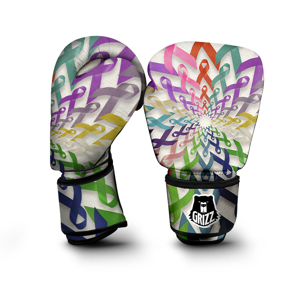 Awareness Mandala Cancer Print Boxing Gloves-grizzshop