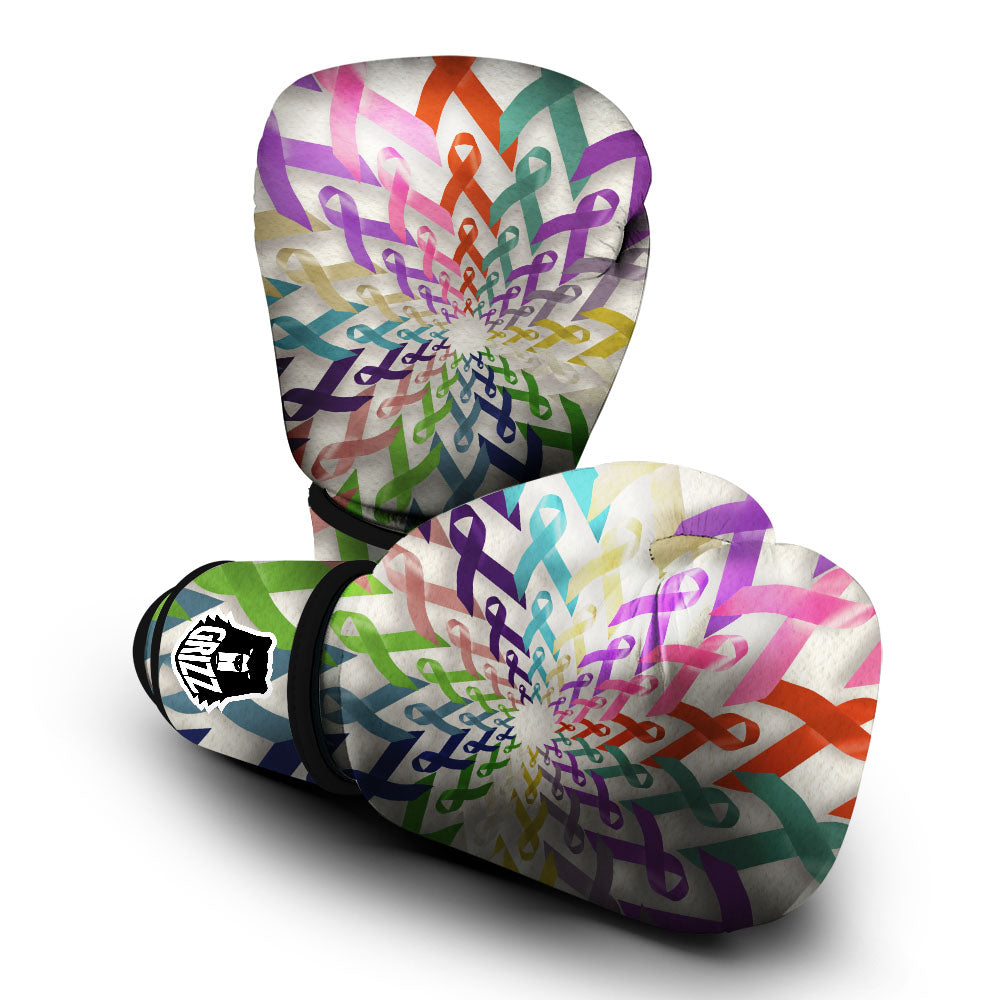Awareness Mandala Cancer Print Boxing Gloves-grizzshop