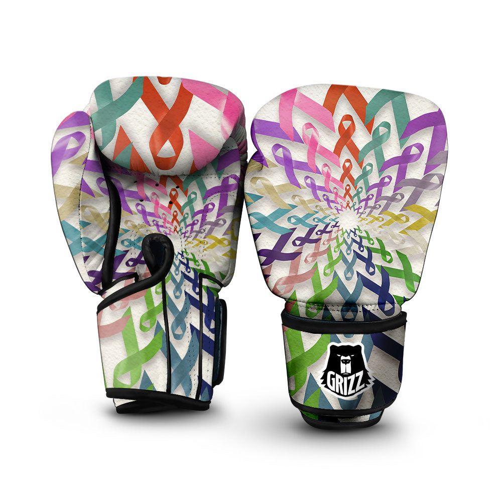 Awareness Mandala Cancer Print Boxing Gloves-grizzshop