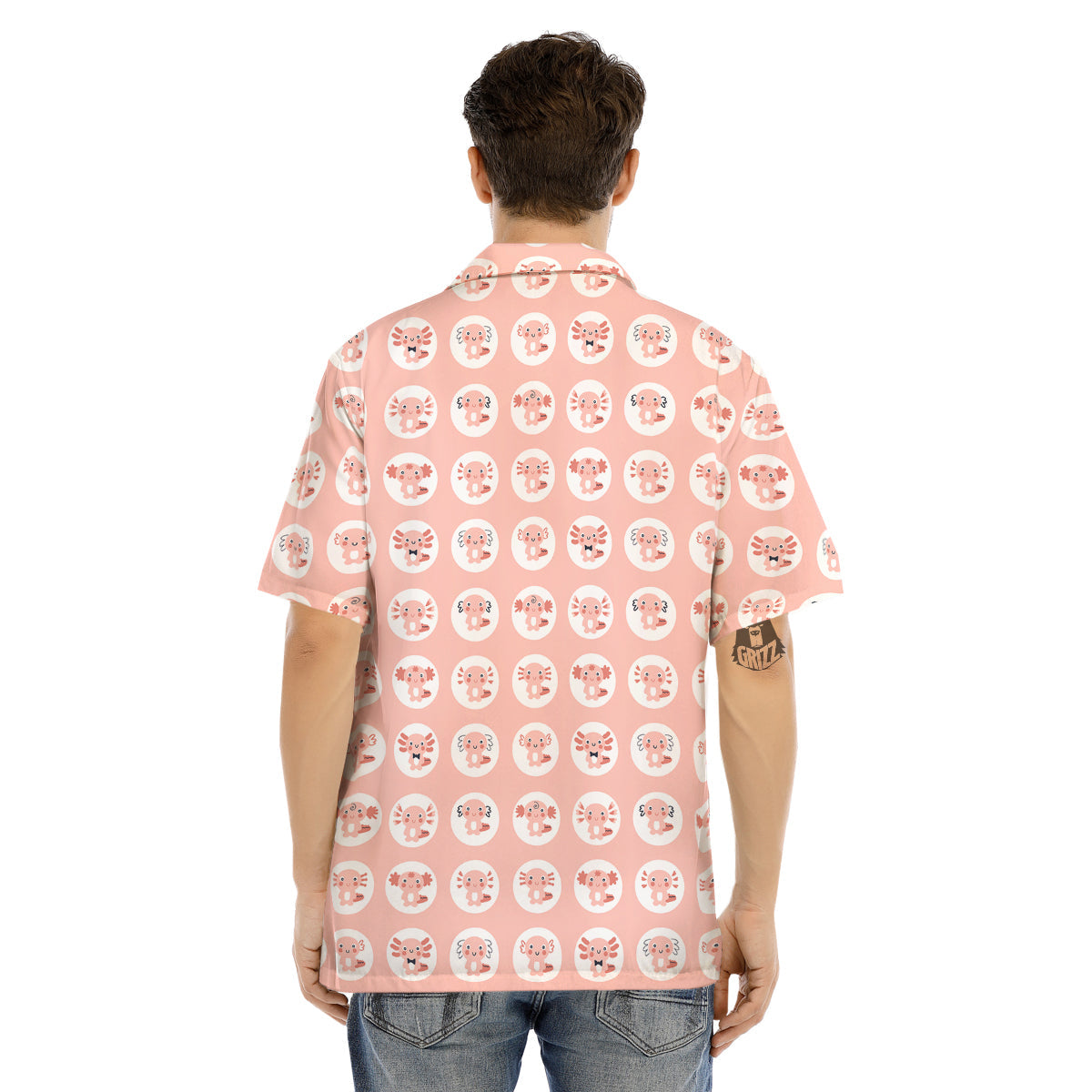 Axolotl Baby Print Pattern Men's Hawaiian Shirt-grizzshop