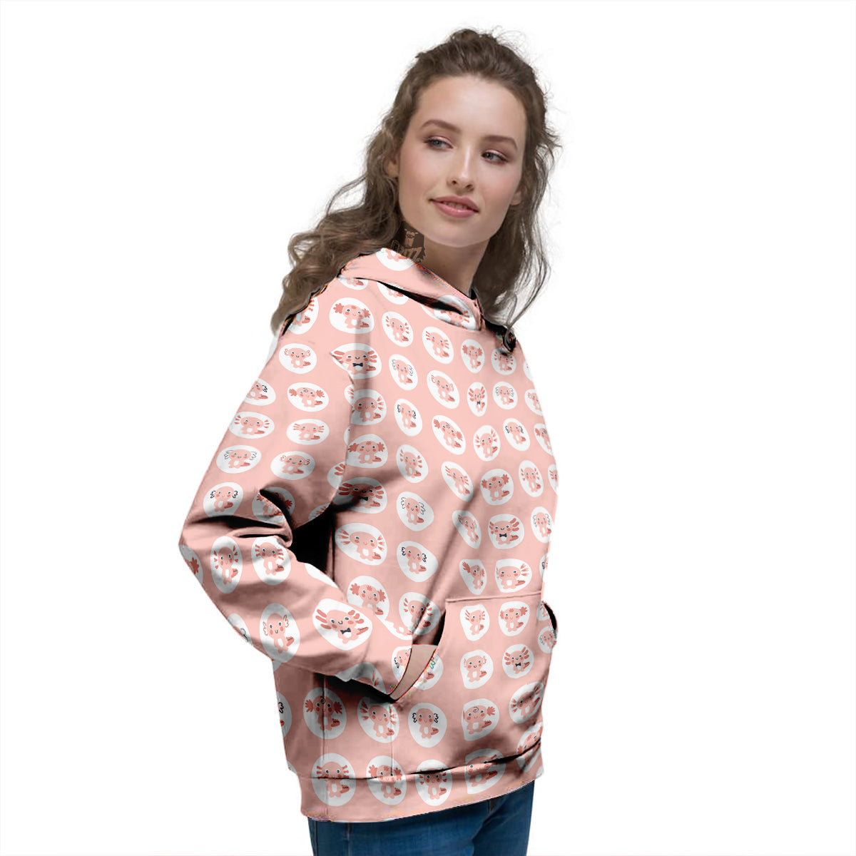 Axolotl Baby Print Pattern Women's Hoodie-grizzshop