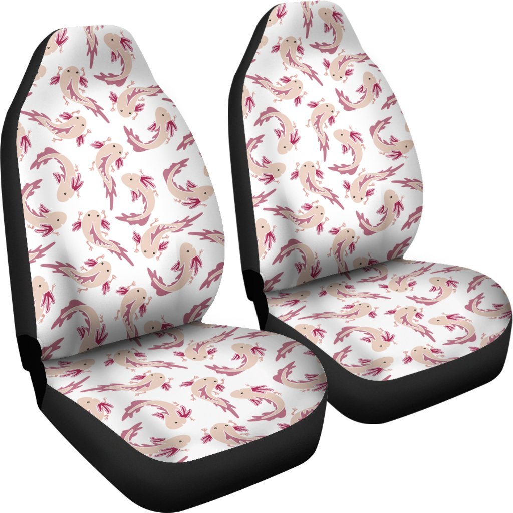 Axolotl White Pattern Print Universal Fit Car Seat Cover-grizzshop