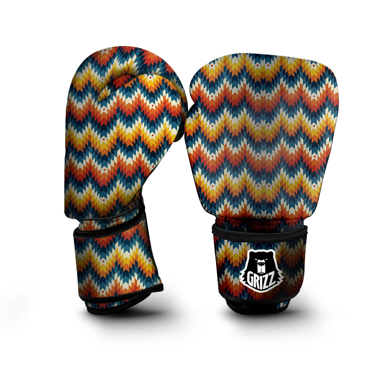 Aztec American Print Pattern Boxing Gloves-grizzshop