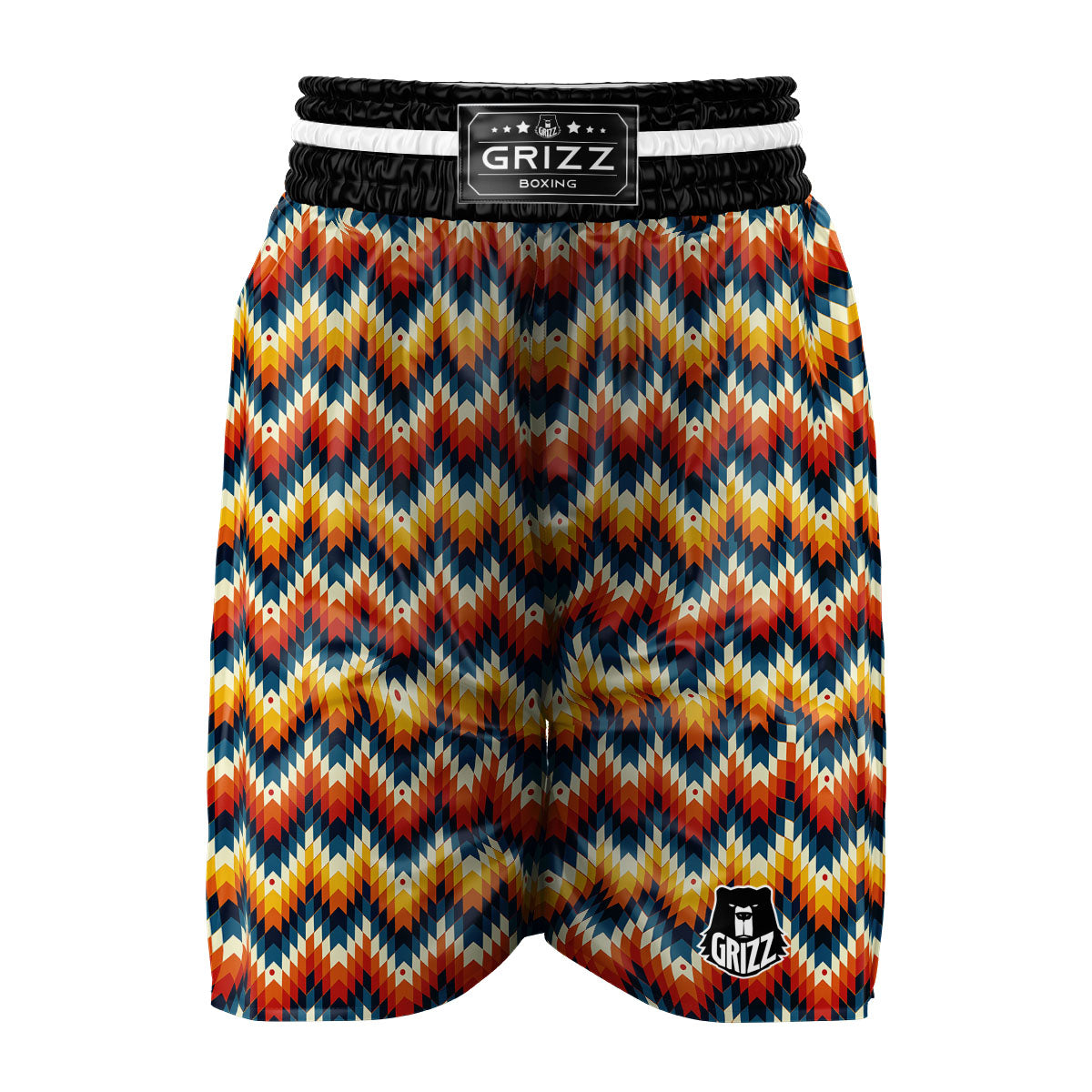 Aztec American Print Pattern Boxing Shorts-grizzshop