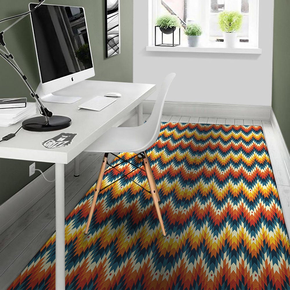 Aztec American Print Pattern Floor Mat-grizzshop