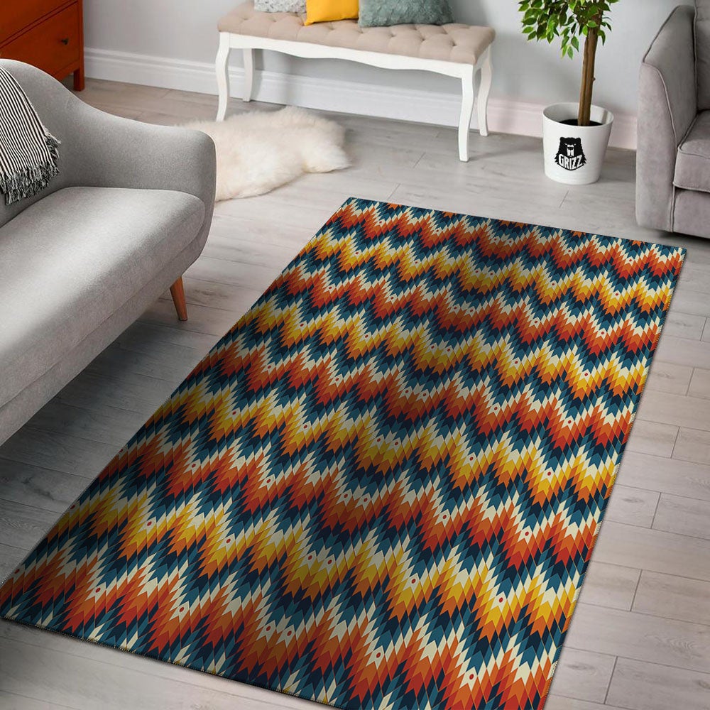 Aztec American Print Pattern Floor Mat-grizzshop