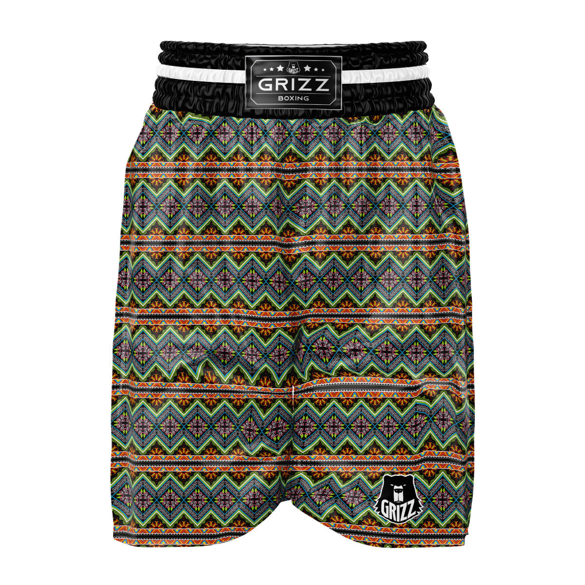 Aztec Boho Tribal Print Pattern Boxing Shorts-grizzshop