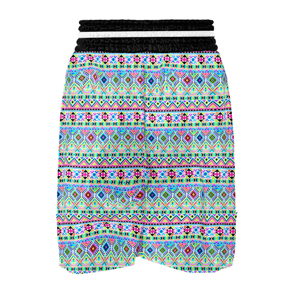Aztec Colorful Print Pattern Boxing Shorts-grizzshop